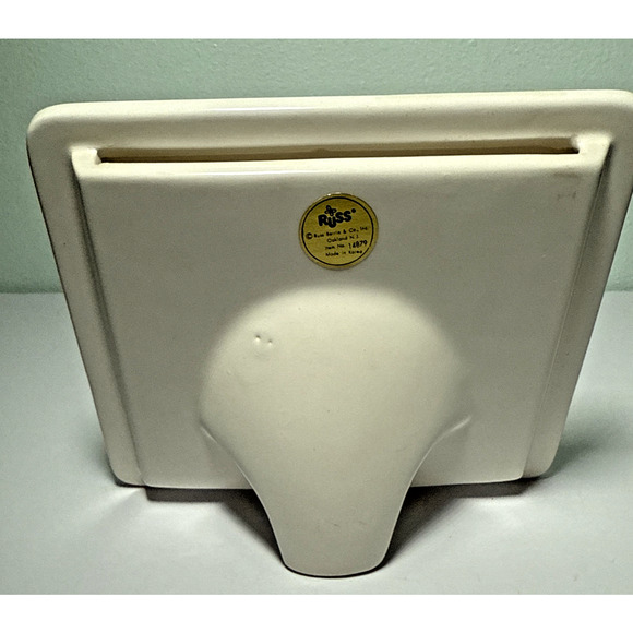 Vintage I Love My Grandpa Ceramic Picture Frame Russ 6" W x 5" H plane/dog - Picture 2 of 3